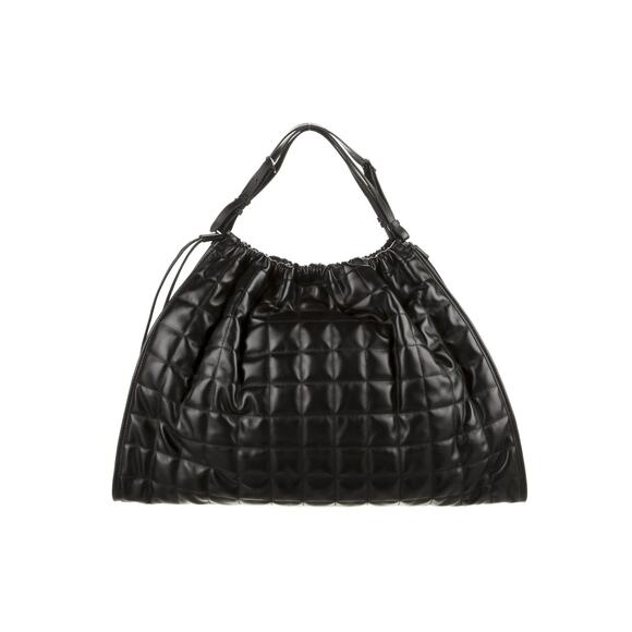 GUCCI Deco Large Camelia Black Quilted Leather Hobo Tote Chain Shoulder Bag - Picture 2 of 9